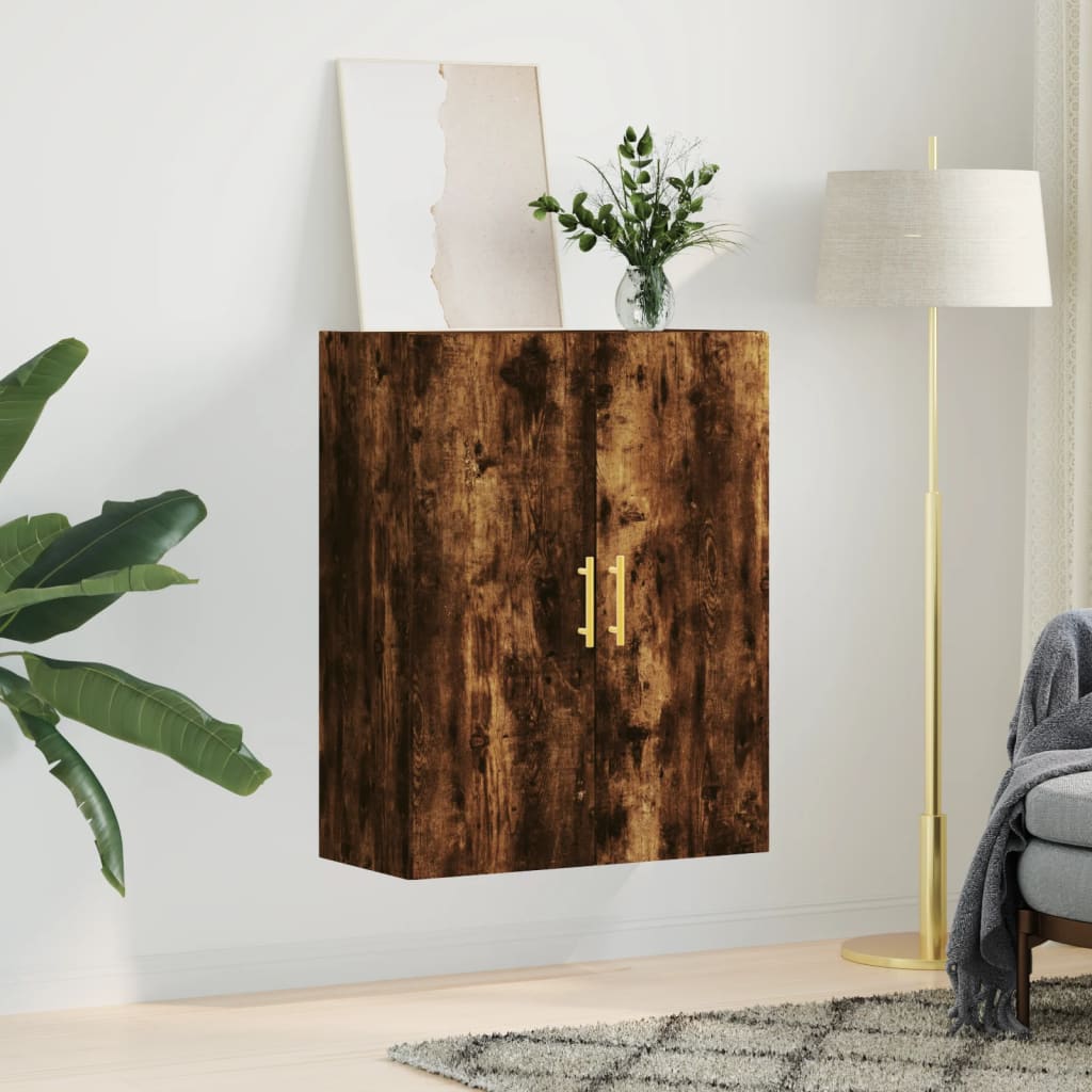 Wall Mounted Cabinet Smoked Oak 69,5x34x90 cm