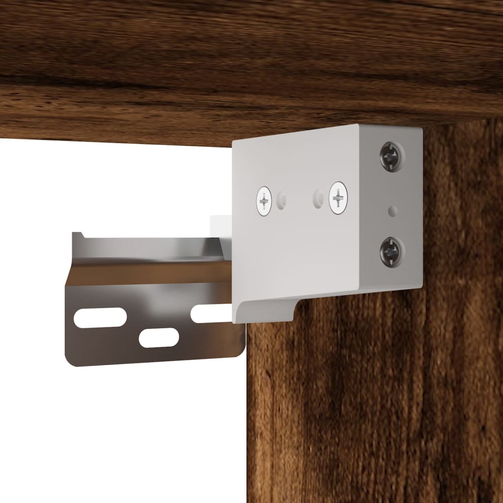 Wall Mounted Cabinet Smoked Oak 69,5x34x90 cm
