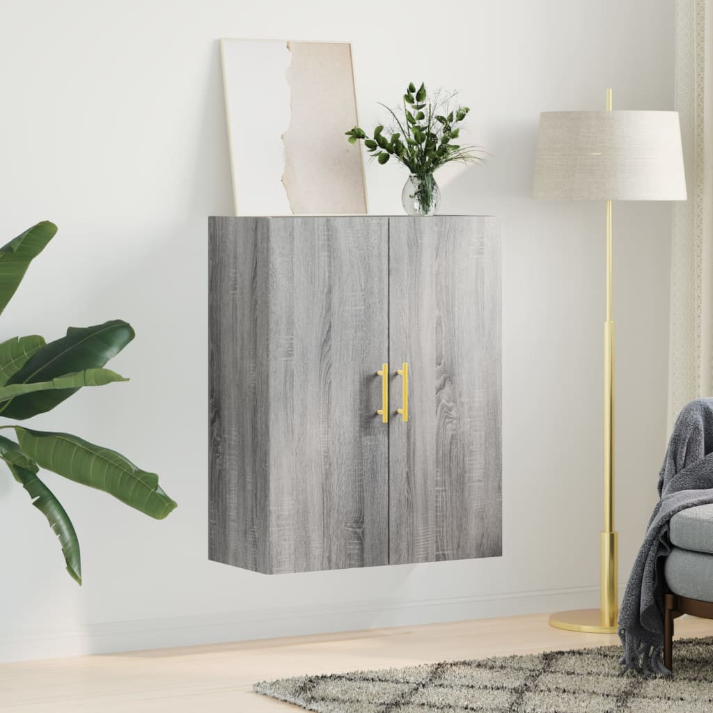 Wall Mounted Cabinet Grey Sonoma 69,5x34x90 cm