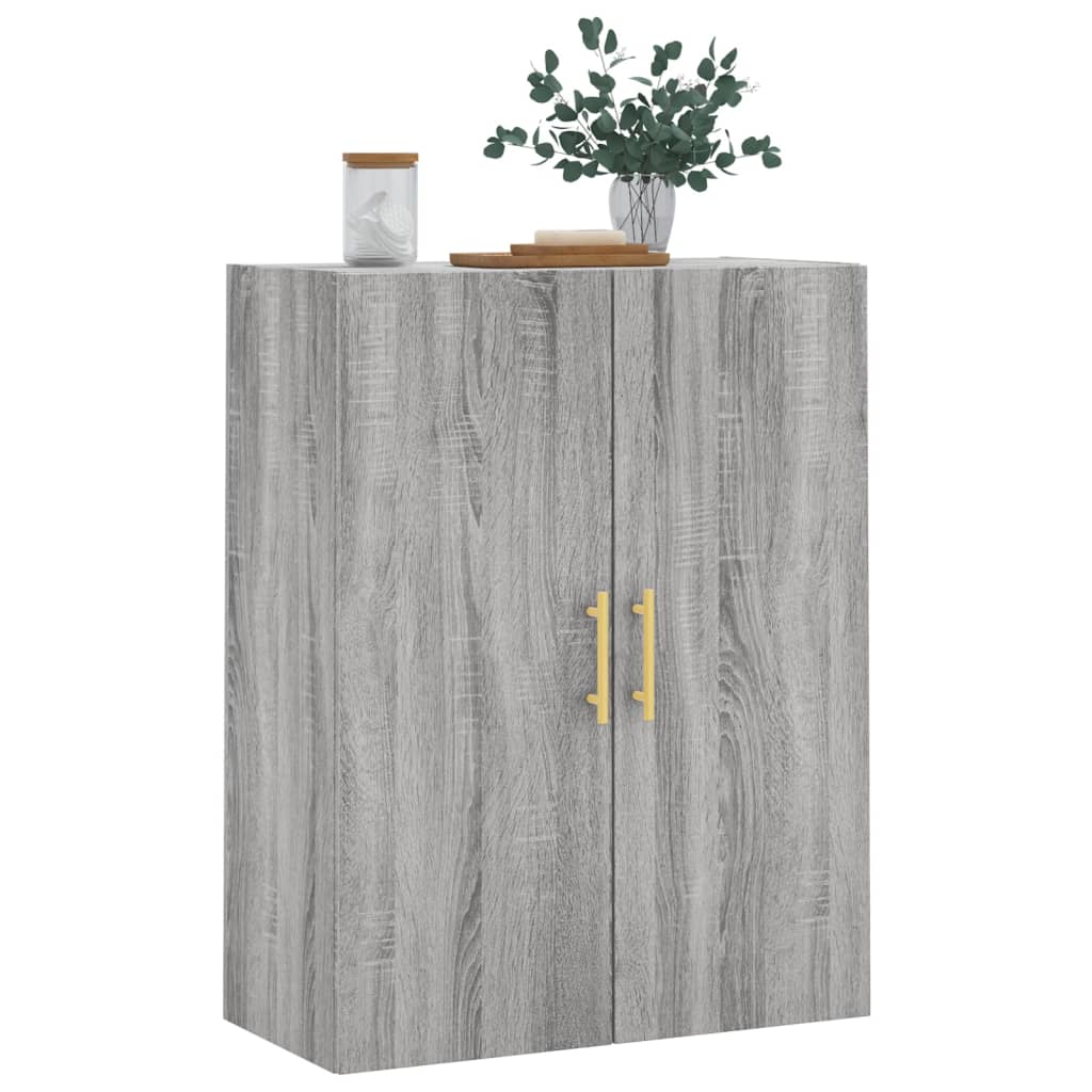 Wall Mounted Cabinet Grey Sonoma 69,5x34x90 cm
