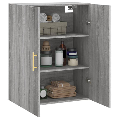 Wall Mounted Cabinet Grey Sonoma 69,5x34x90 cm