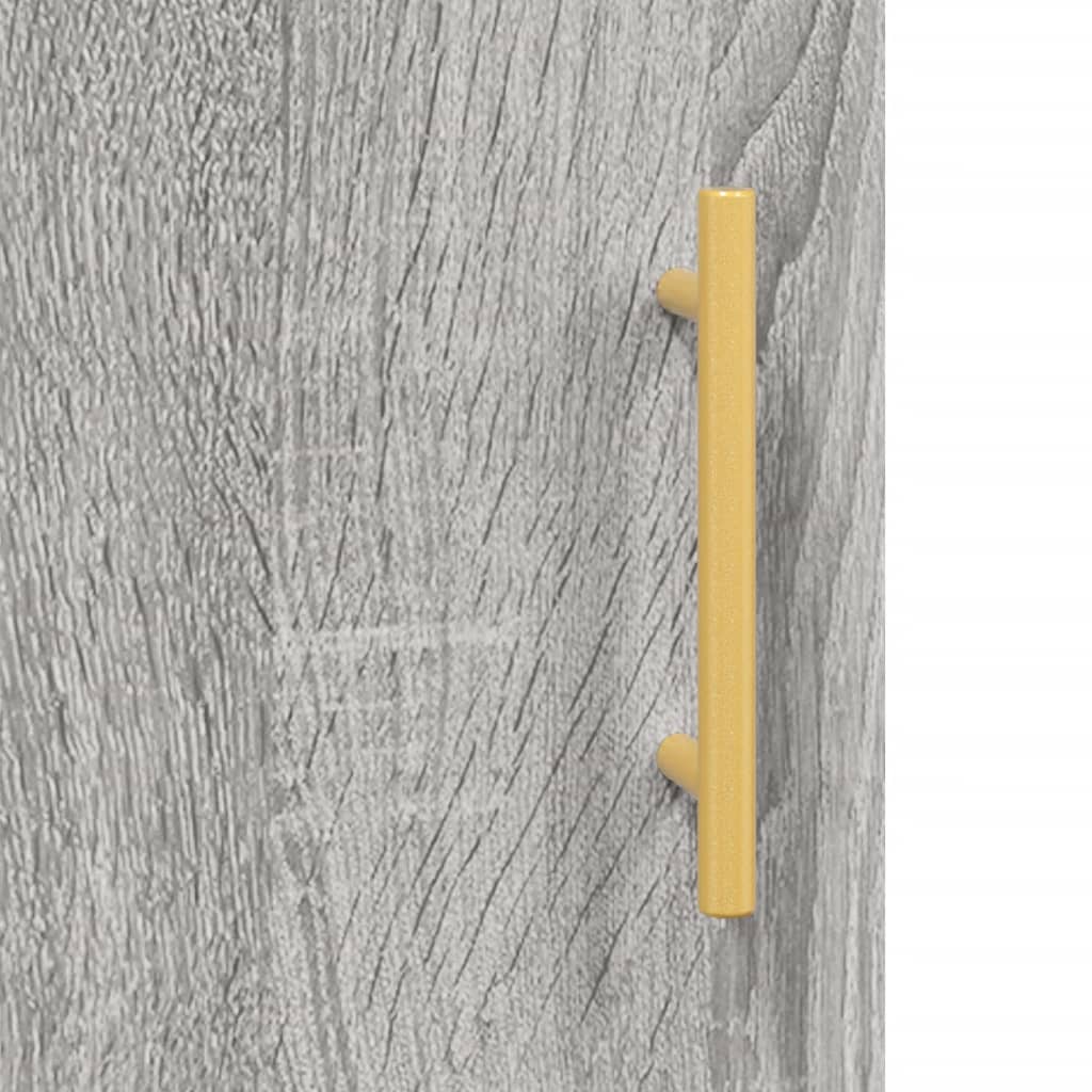 Wall Mounted Cabinet Grey Sonoma 69,5x34x90 cm
