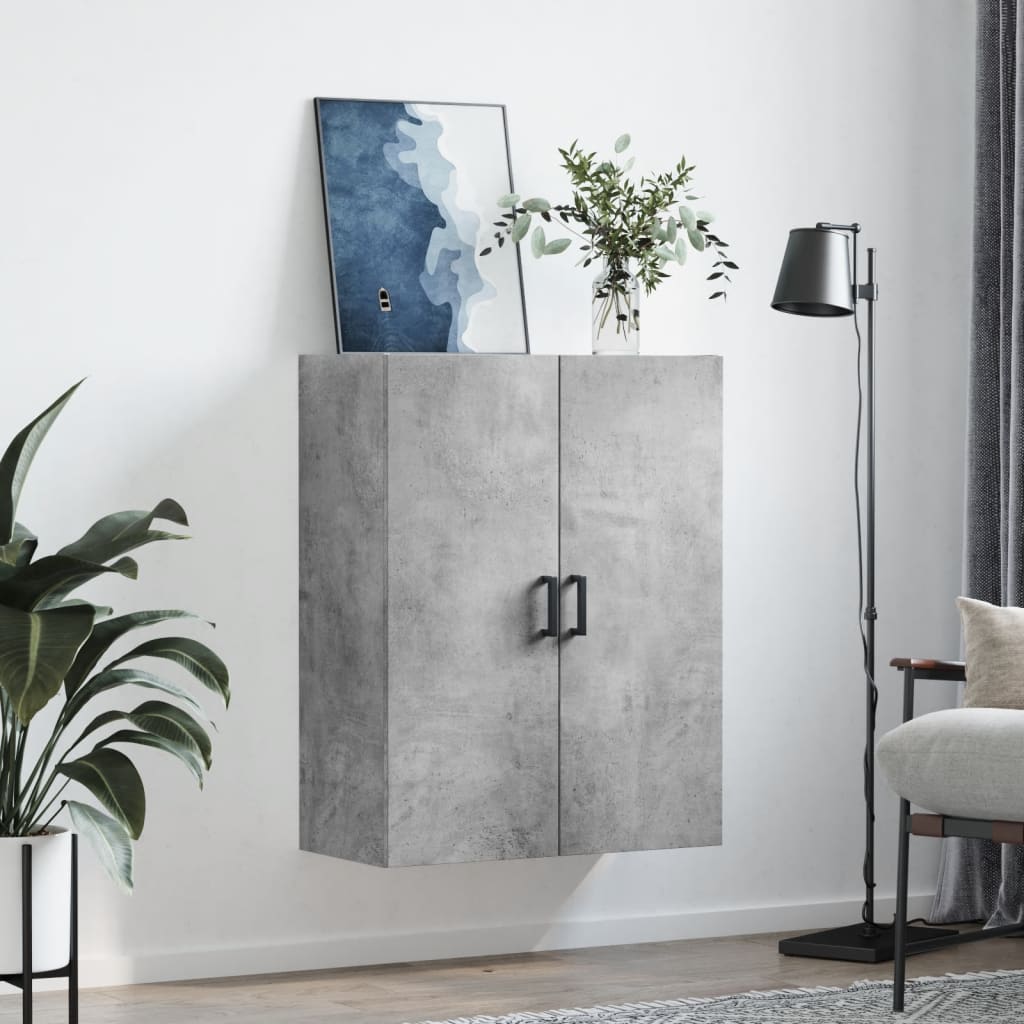 Wall Mounted Cabinet Concrete Grey 69,5x34x90 cm