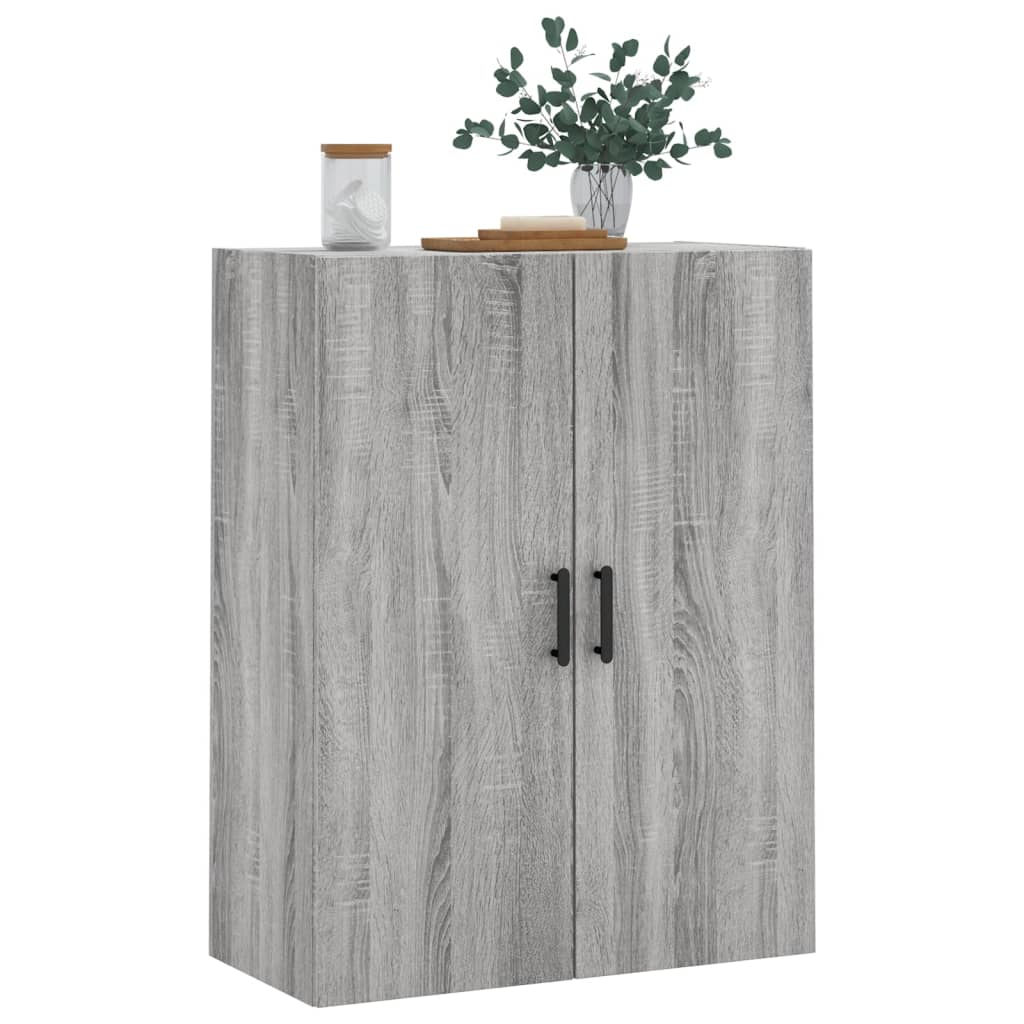 Wall Mounted Cabinet Grey Sonoma 69,5x34x90 cm