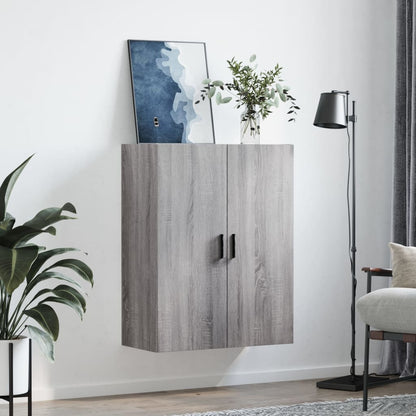 Wall Mounted Cabinet Grey Sonoma 69,5x34x90 cm