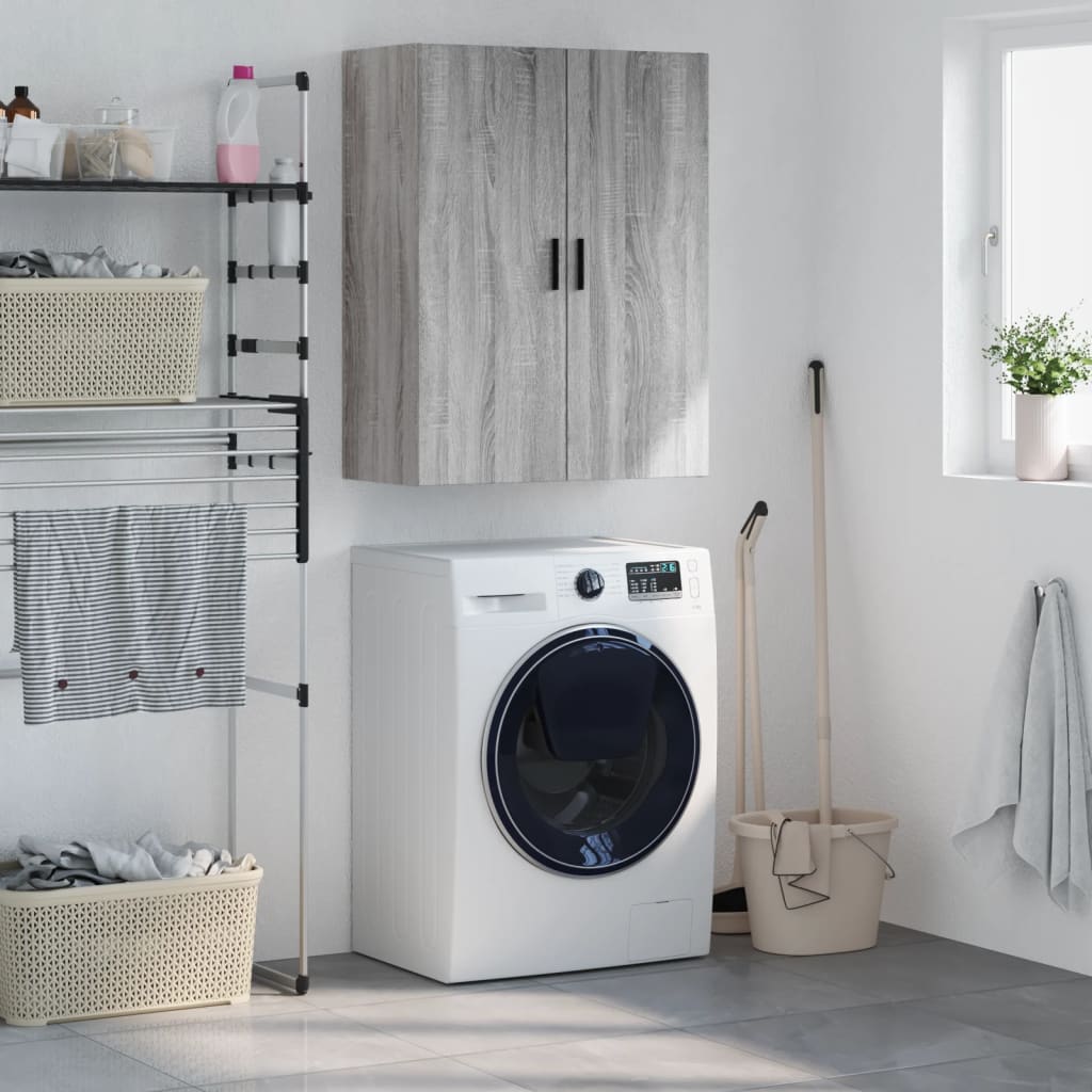 Wall Mounted Cabinet Grey Sonoma 69,5x34x90 cm