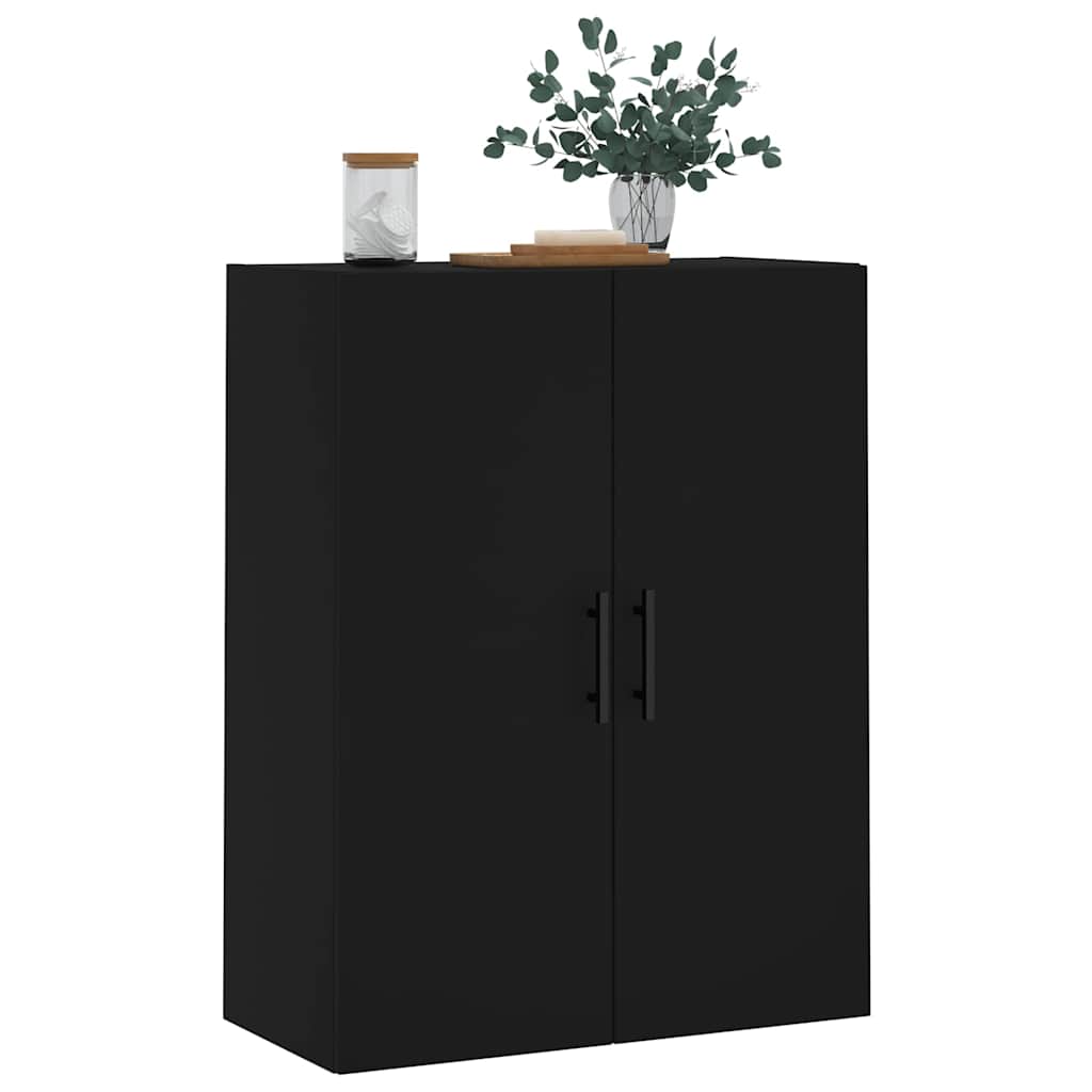 Wall Mounted Cabinet Black 69,5x34x90 cm
