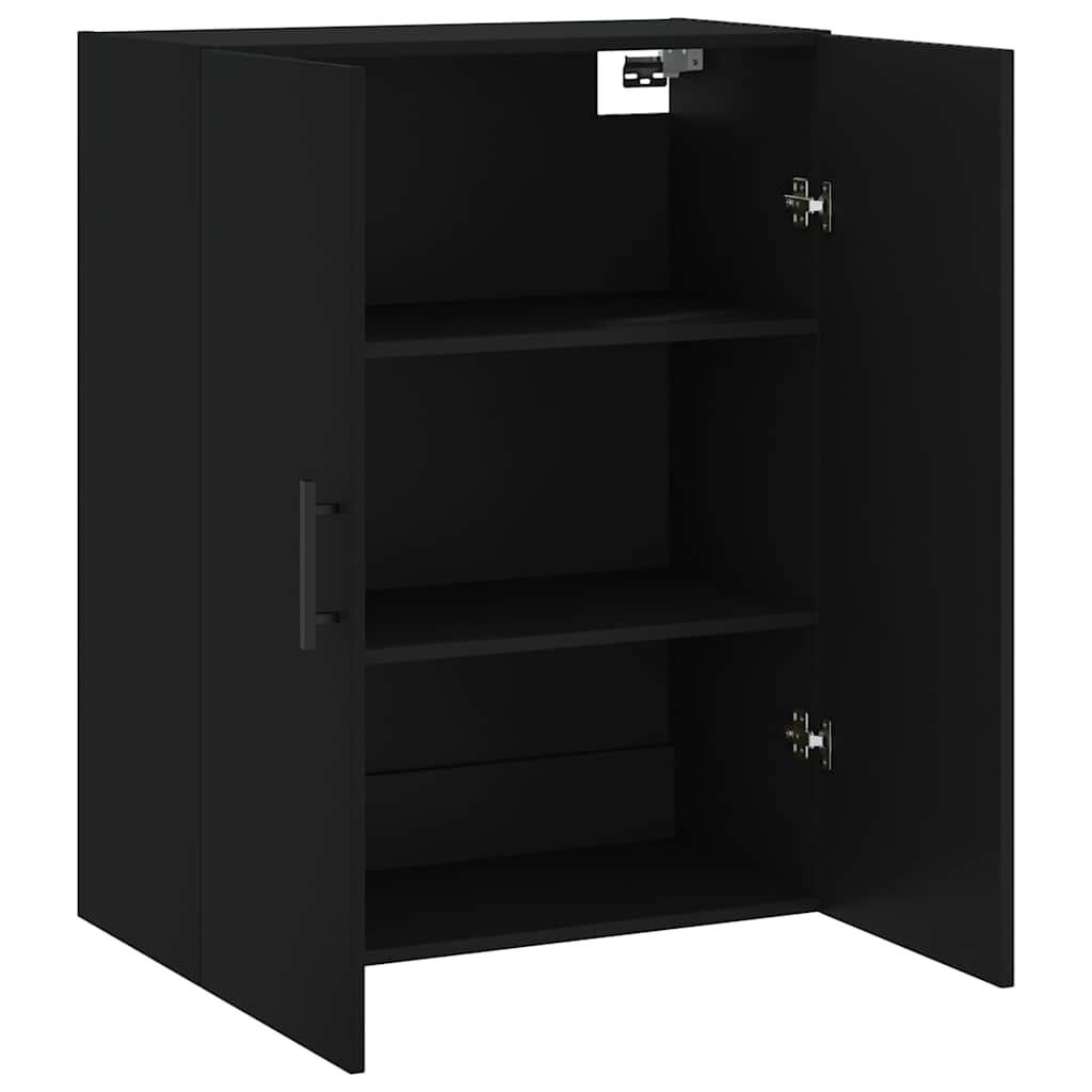 Wall Mounted Cabinet Black 69,5x34x90 cm