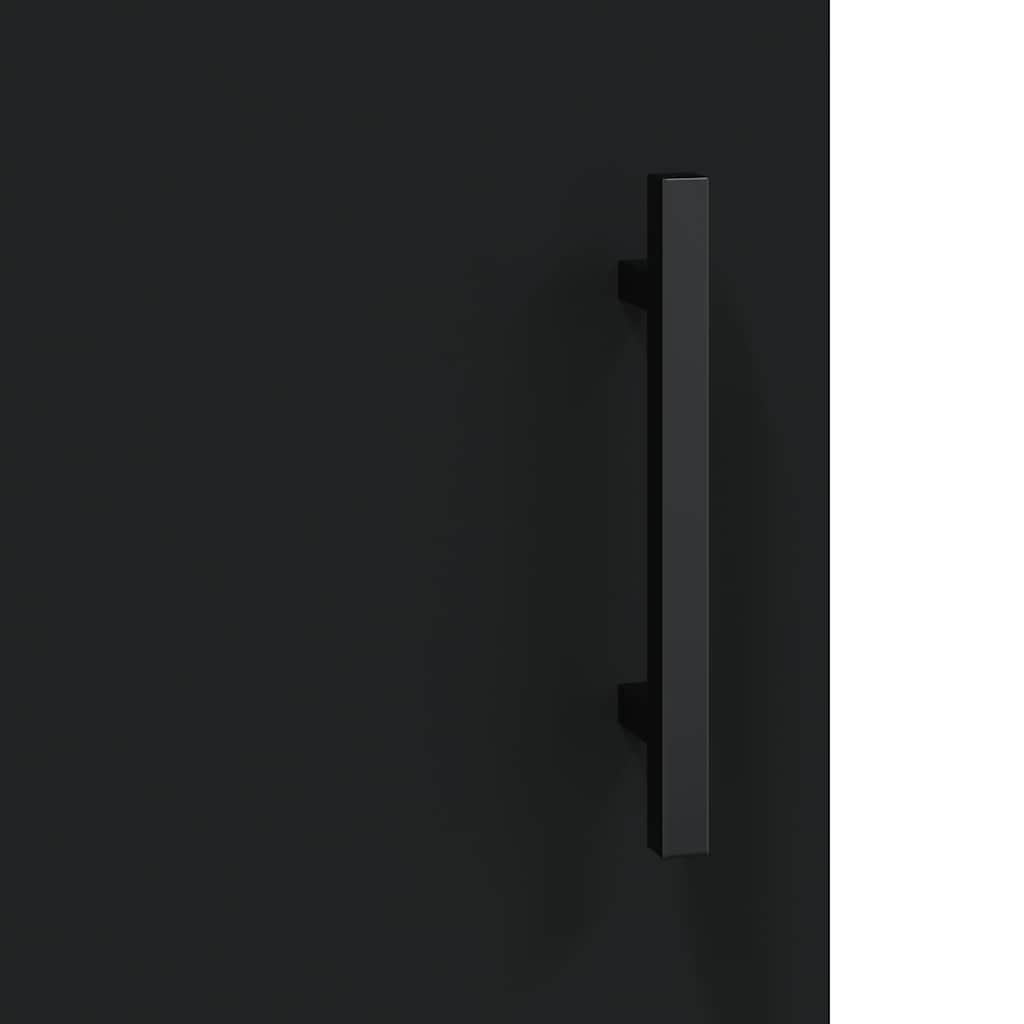 Wall Mounted Cabinet Black 69,5x34x90 cm
