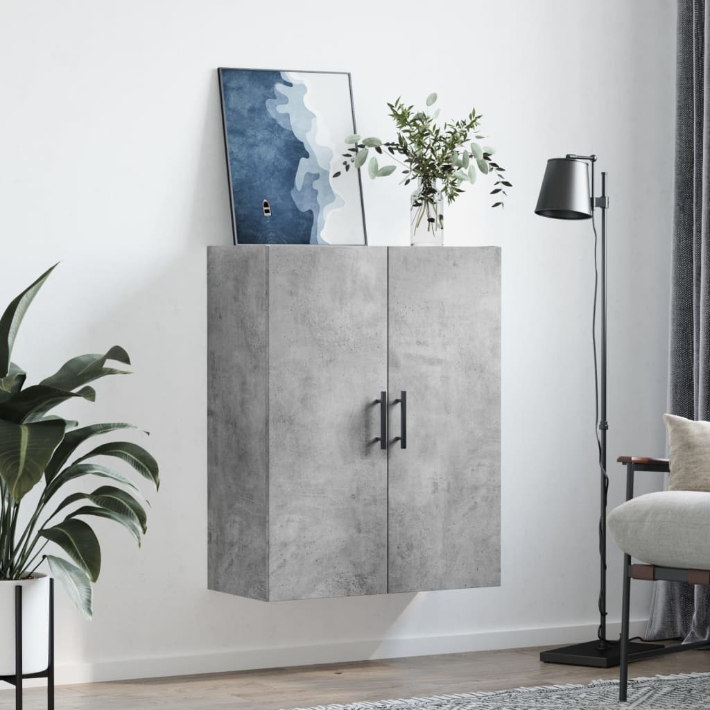 Wall Mounted Cabinet Concrete Grey 69,5x34x90 cm
