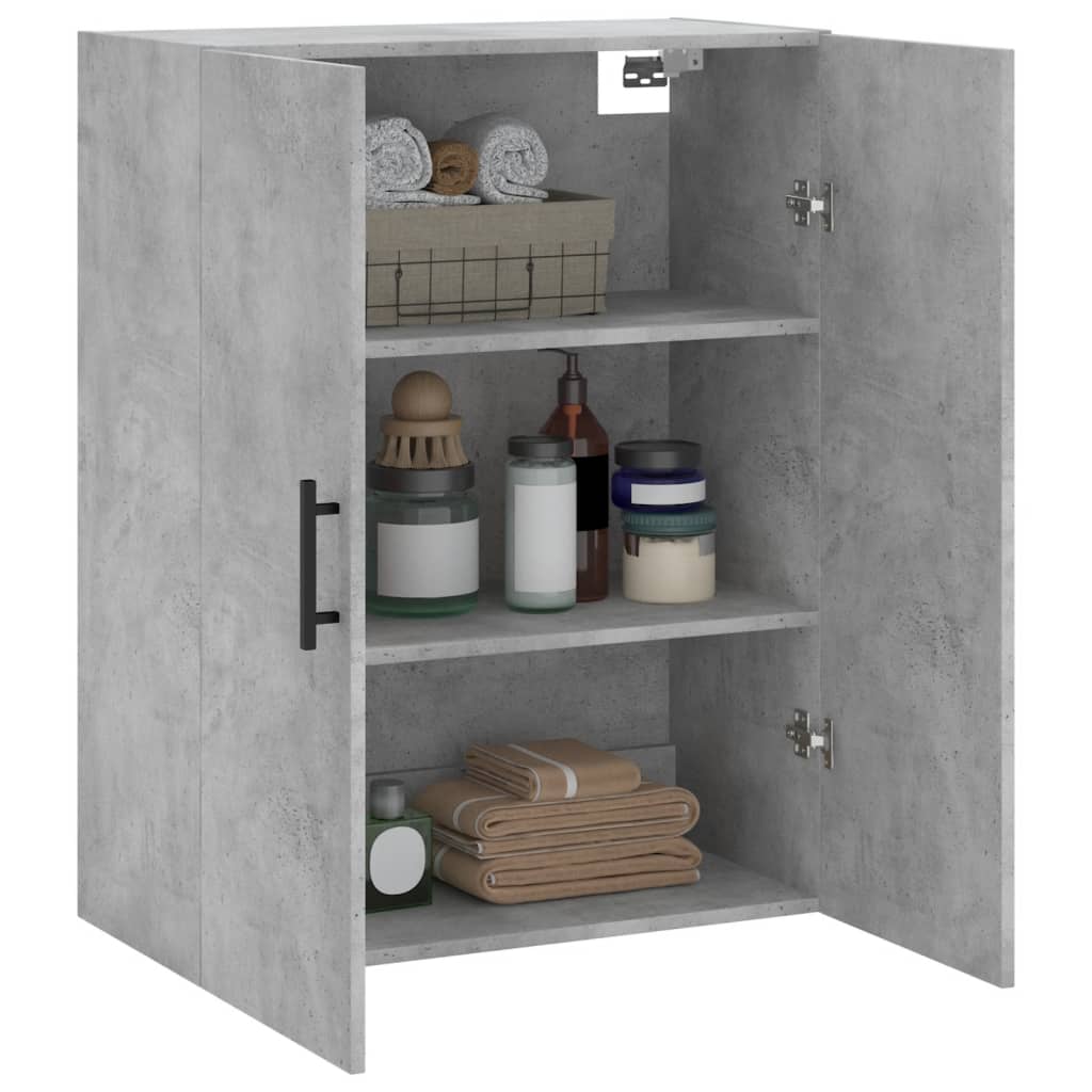 Wall Mounted Cabinet Concrete Grey 69,5x34x90 cm