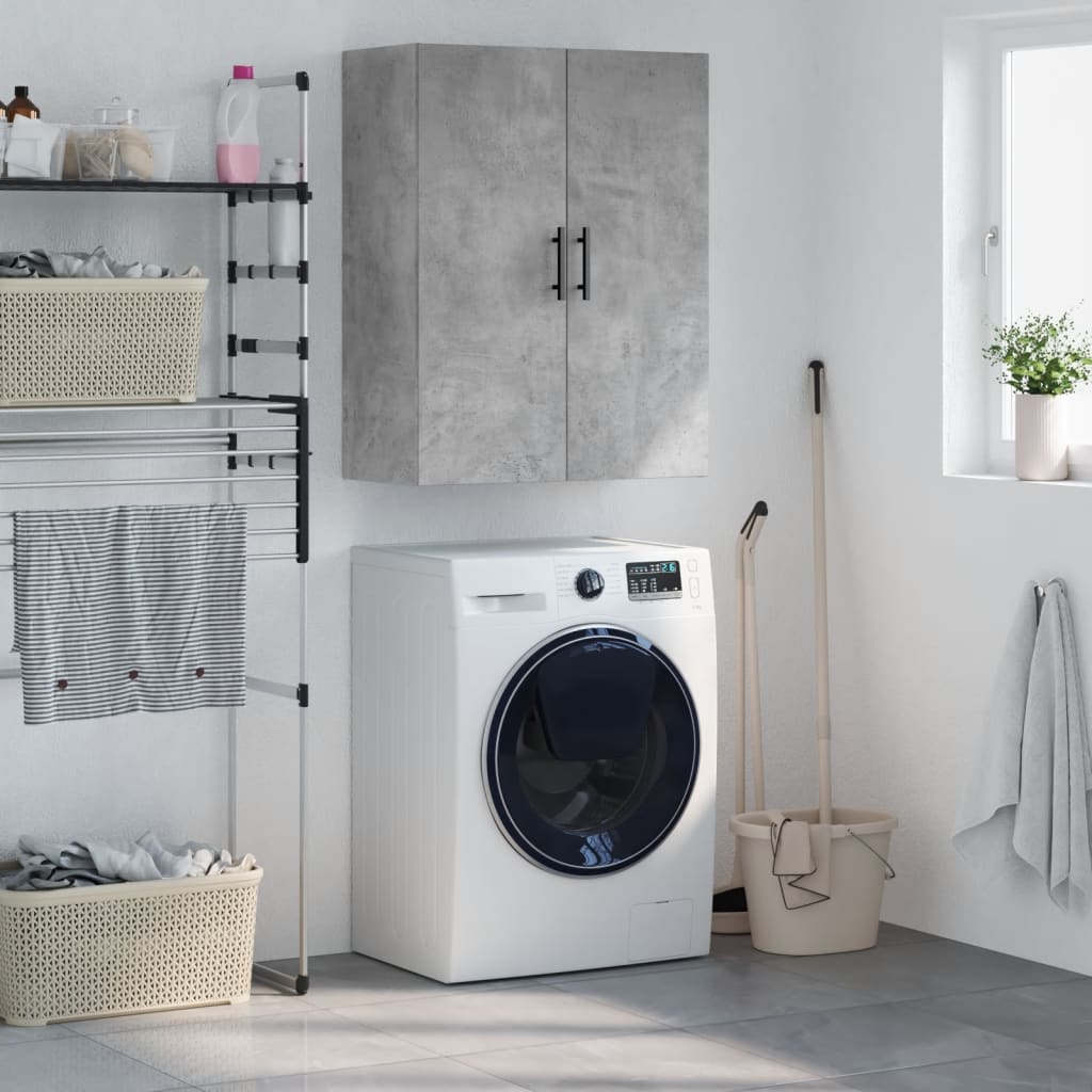 Wall Mounted Cabinet Concrete Grey 69,5x34x90 cm