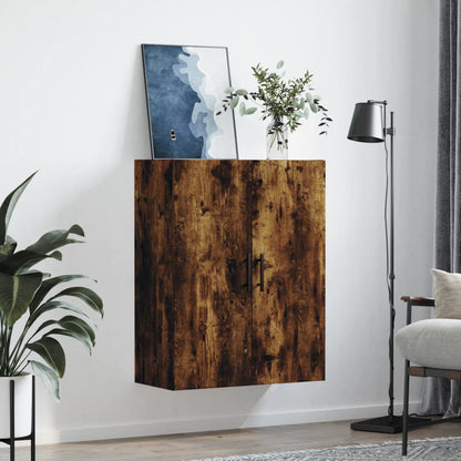 Wall Mounted Cabinet Smoked Oak 69,5x34x90 cm