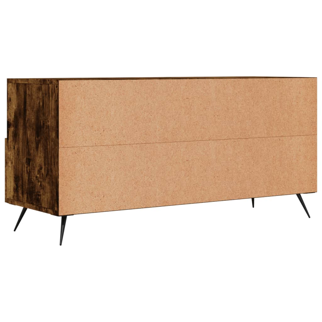 TV Cabinet Smoked Oak 102x36x50 cm Engineered Wood