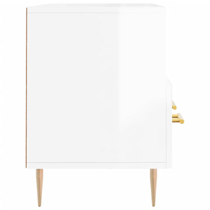 TV Cabinet High Gloss White 102x36x50 cm Engineered Wood