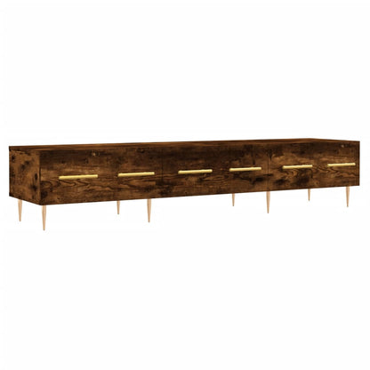 TV Cabinet Smoked Oak 150x36x30 cm Engineered Wood
