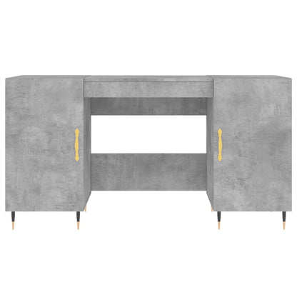Desk Concrete Grey 140x50x75 cm Engineered Wood