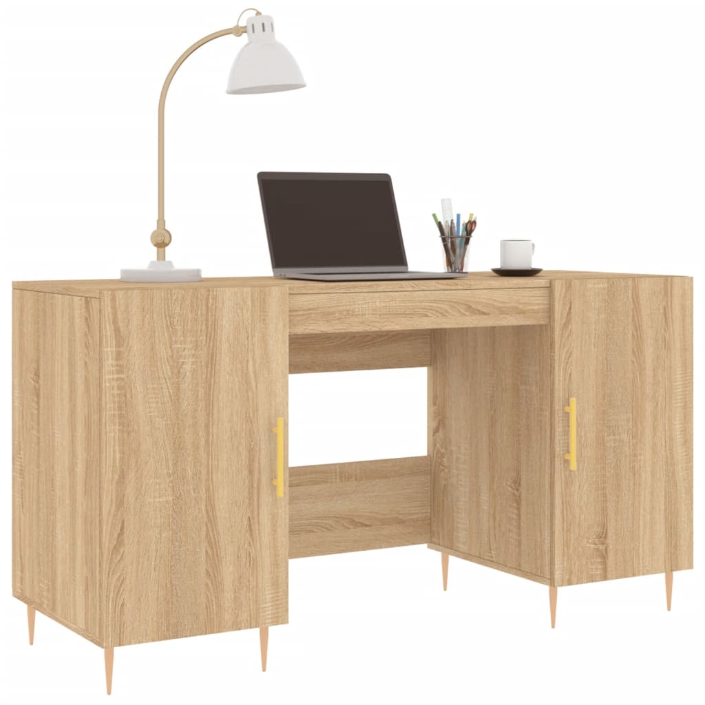 Desk Sonoma Oak 140x50x75 cm Engineered Wood