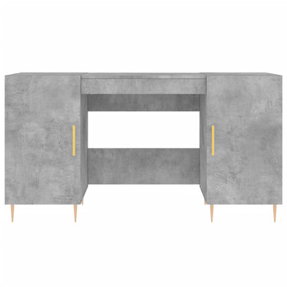 Desk Concrete Grey 140x50x75 cm Engineered Wood