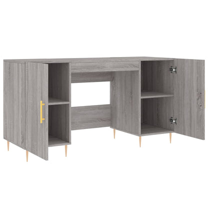 Desk Grey Sonoma 140x50x75 cm Engineered Wood