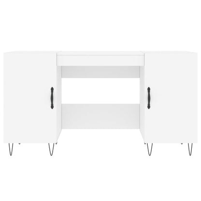 Desk White 140x50x75 cm Engineered Wood