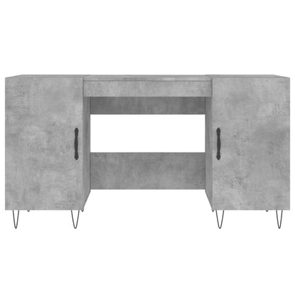 Desk Concrete Grey 140x50x75 cm Engineered Wood