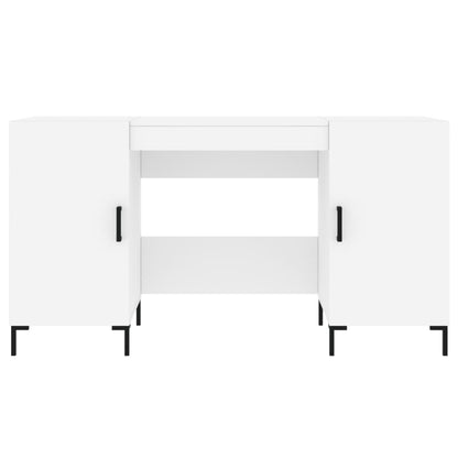 Desk White 140x50x75 cm Engineered Wood