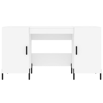 Desk White 140x50x75 cm Engineered Wood