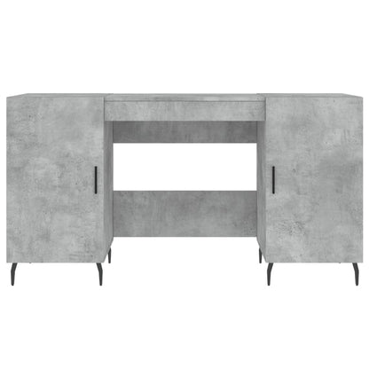 Desk Concrete Grey 140x50x75 cm Engineered Wood