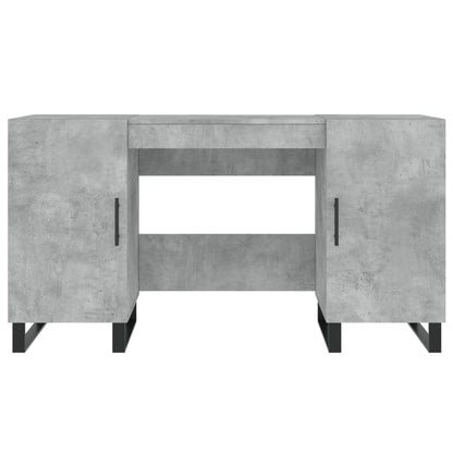 Desk Concrete Grey 140x50x75 cm Engineered Wood