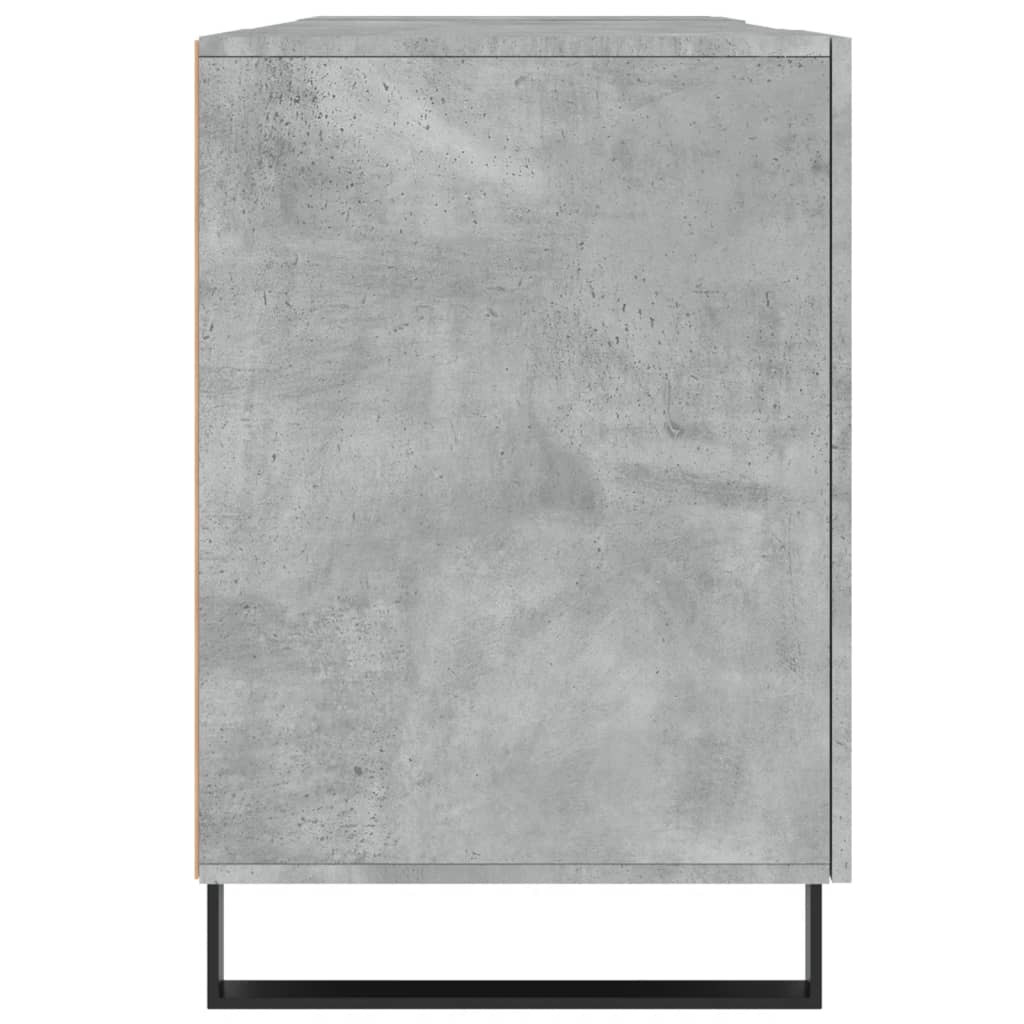 Desk Concrete Grey 140x50x75 cm Engineered Wood