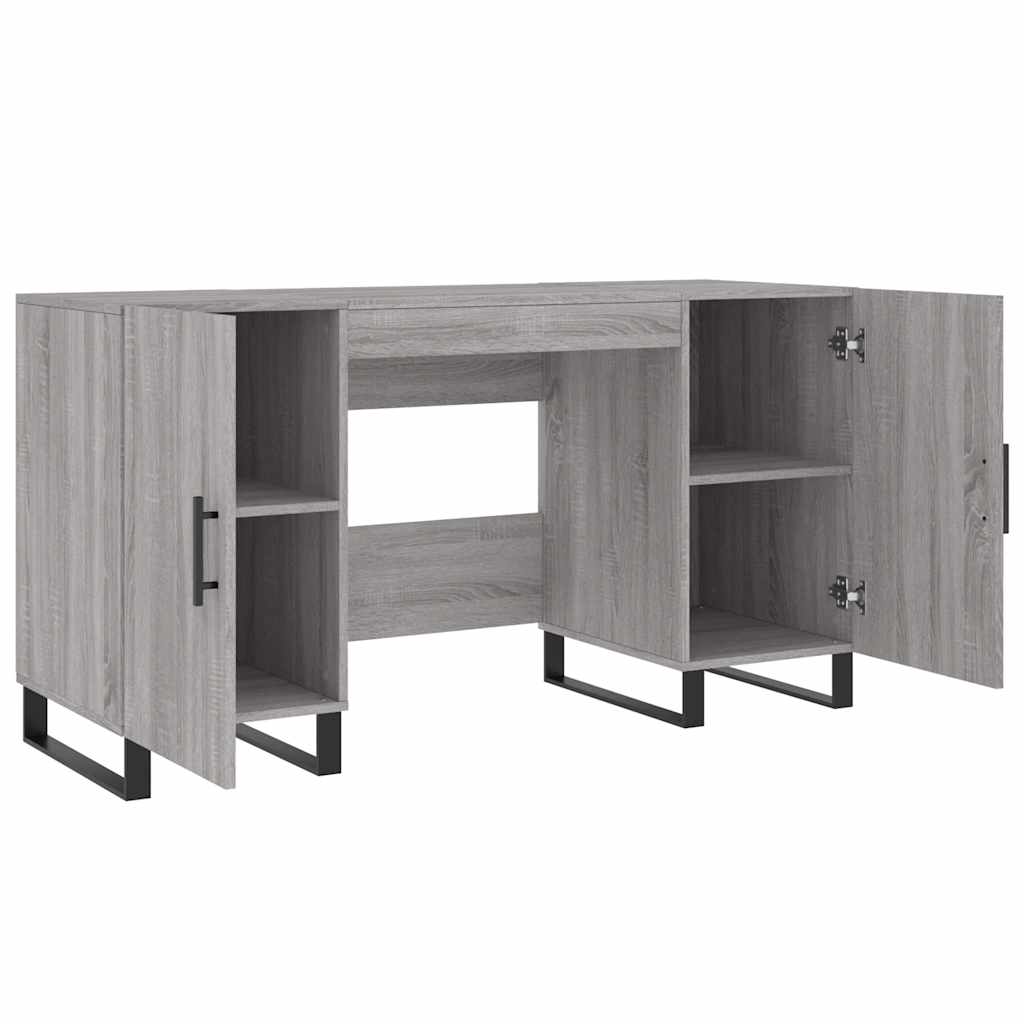 Desk Grey Sonoma 140x50x75 cm Engineered Wood
