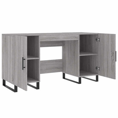 Desk Grey Sonoma 140x50x75 cm Engineered Wood