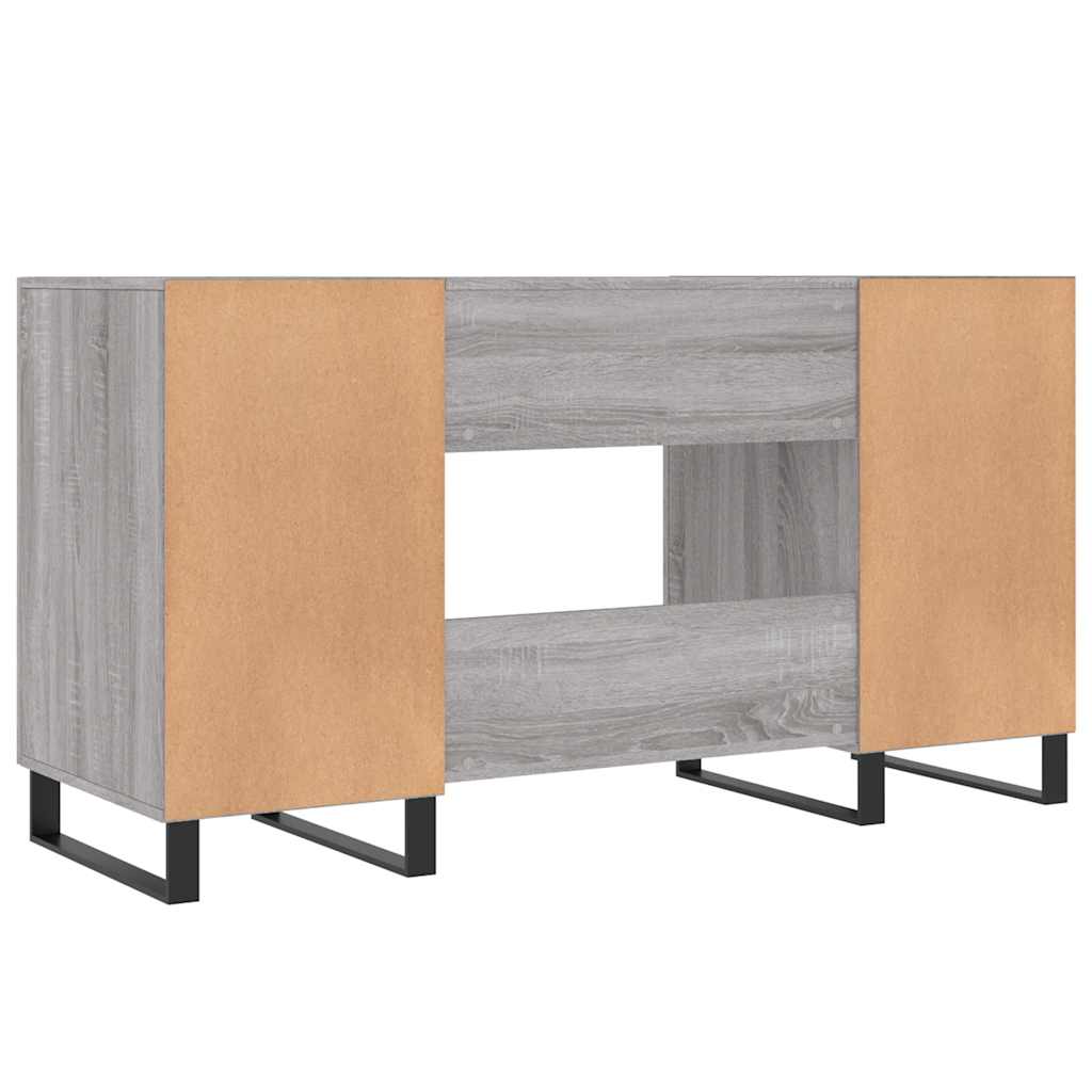 Desk Grey Sonoma 140x50x75 cm Engineered Wood