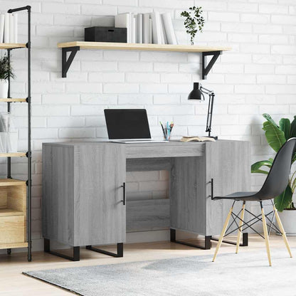 Desk Grey Sonoma 140x50x75 cm Engineered Wood