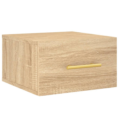 Wall-mounted Bedside Cabinet | Set of 2 | Sonoma oak | Engineered wood