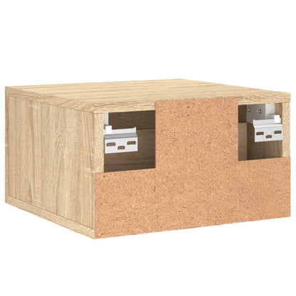 Wall-mounted Bedside Cabinet | Set of 2 | Sonoma oak | Engineered wood