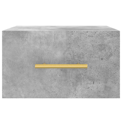 Wall-mounted Bedside Cabinet | Set of 2 | Concrete grey | Engineered wood