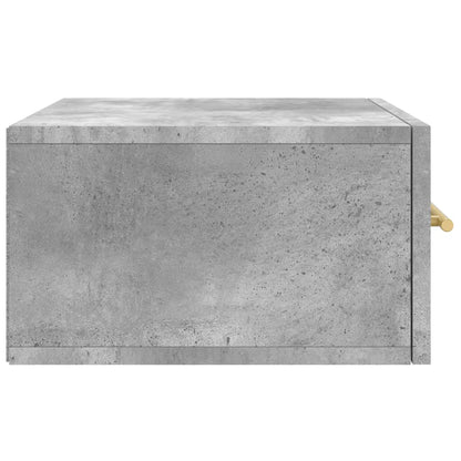 Wall-mounted Bedside Cabinet | Set of 2 | Concrete grey | Engineered wood