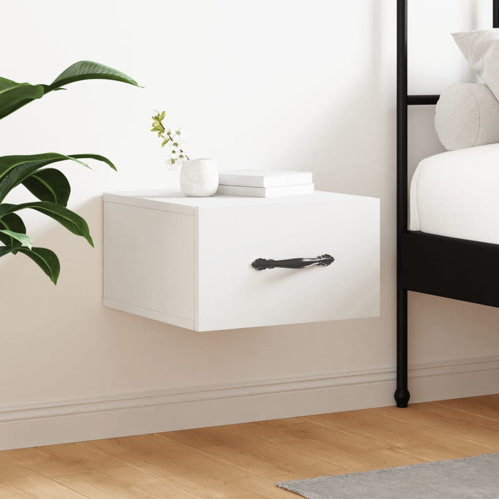 Wall-mounted Bedside Cabinet White 35x35x20 cm