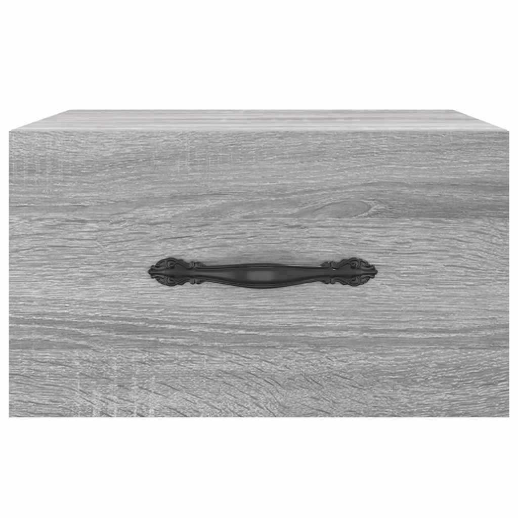 Wall-mounted Bedside Cabinet Grey Sonoma 35x35x20 cm