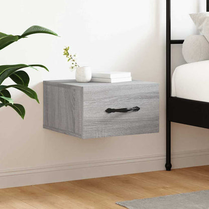 Wall-mounted Bedside Cabinet Grey Sonoma 35x35x20 cm