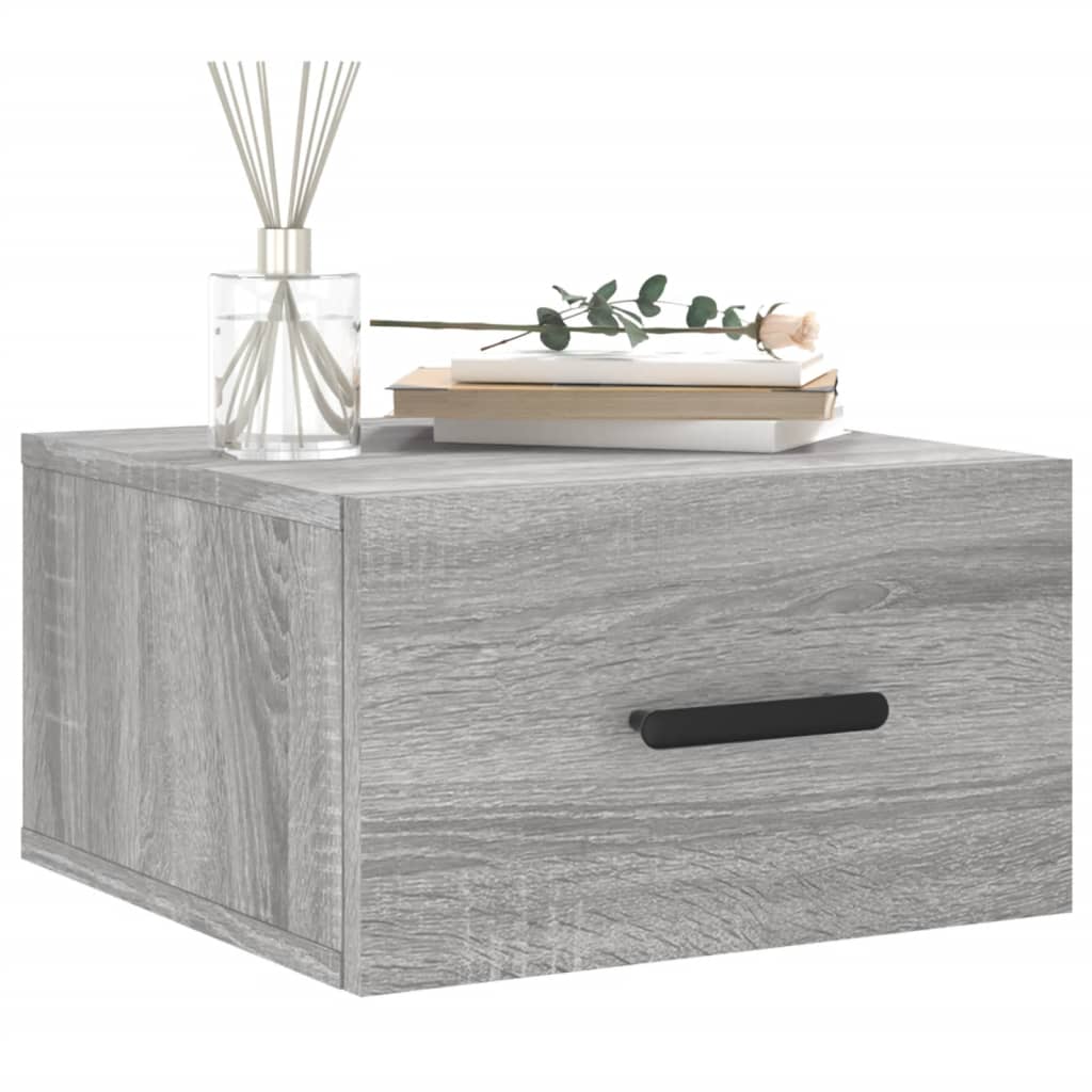 Wall-mounted Bedside Cabinet Grey Sonoma 35x35x20 cm