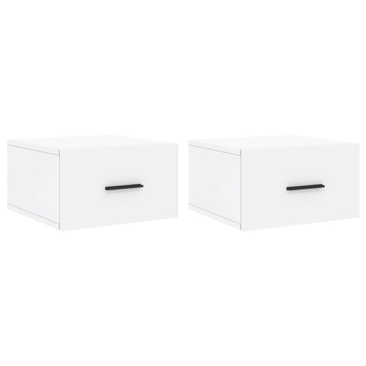 Wall-mounted Bedside Cabinets 2 pcs White 35x35x20 cm