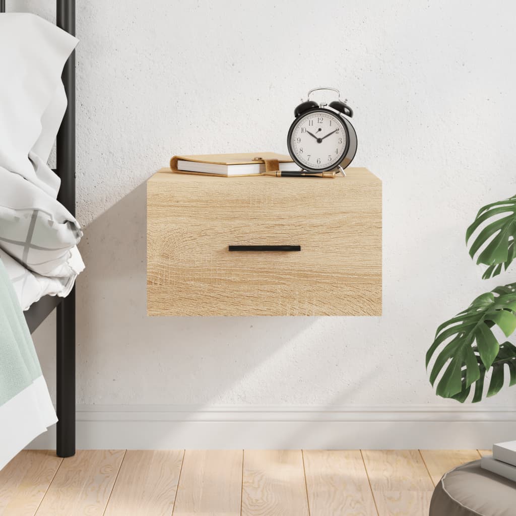 Wall-mounted Bedside Cabinet Sonoma Oak 35x35x20 cm
