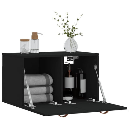 Wall Cabinet Black 60x36.5x35 cm Engineered Wood