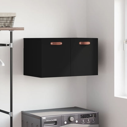 Wall Cabinet Black 60x36.5x35 cm Engineered Wood