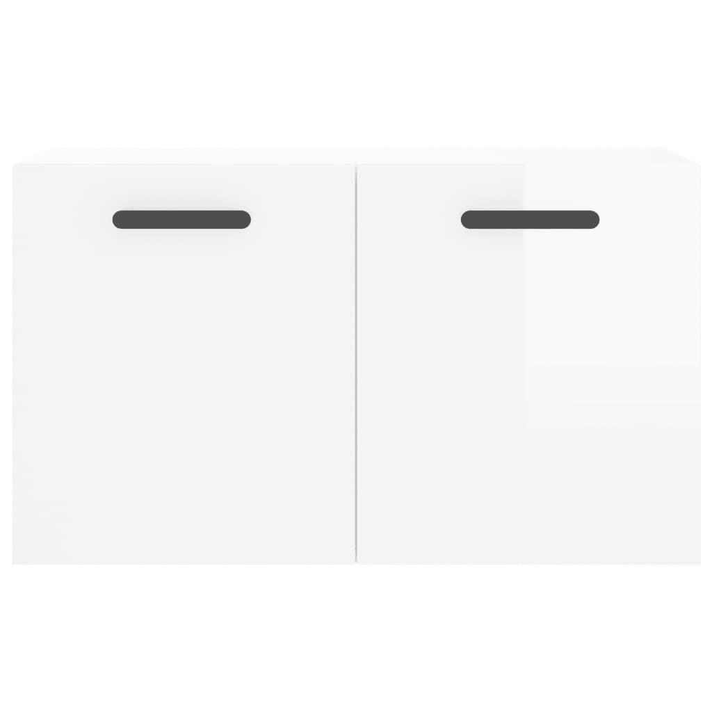 Wall Cabinet High Gloss White 60x36.5x35 cm Engineered Wood