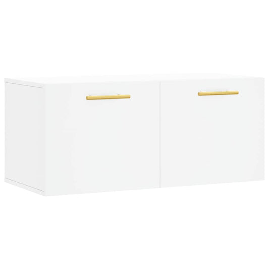 Wall Cabinet White 80x36,5x35 cm Engineered Wood