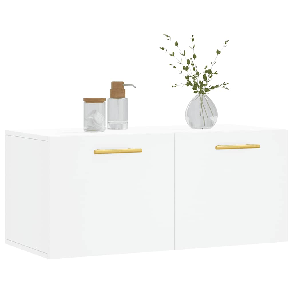 Wall Cabinet White 80x36,5x35 cm Engineered Wood